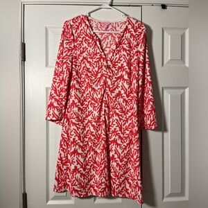 Lilly Pulitzer Coral Pink (not red! - photos look red) Swim Cover-Up Sz M